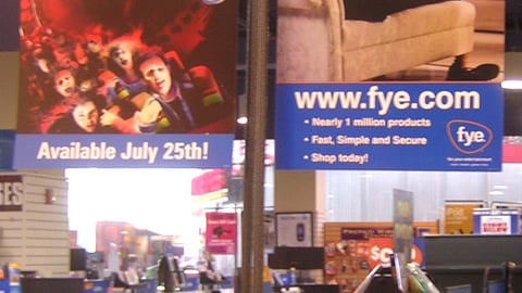f.y.e. Aisle Signage