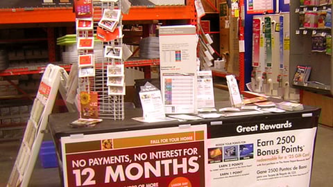 Home Depot MasterCard Registration Table