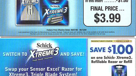 Jewel-Osco/Schick Co-Equity FSI