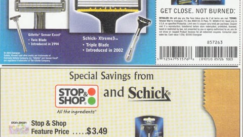 Stop & Shop/Schick Co-Equity FSI