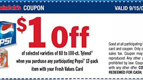 Dominick's/Pepsi/Tylenol Coupon