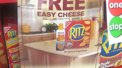 Kraft 'Free Easy Cheese' Shelf Sign 