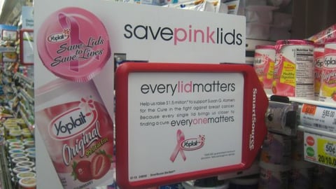 Yoplait 'Save Lids' Shelf Talker