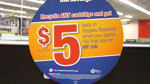 Staples Rewards HP Sign