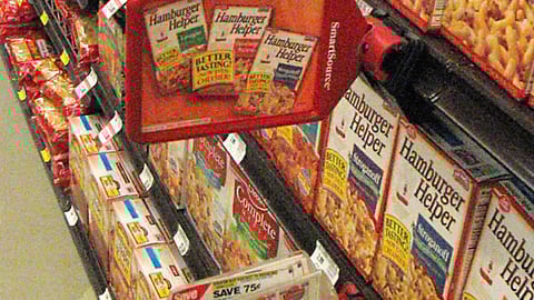 Hamburger Helper SmartSource Aisle Sign