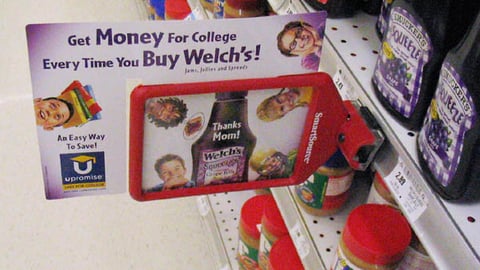 Welch's Upromise Shelf Sign