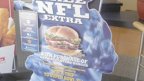 Burger King 'NFL Your Way' Floorstand