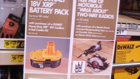 Home Depot Free-with-Purchase Signs