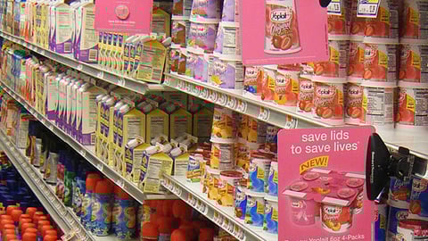 Yoplait 'Save Lids To Save Lives' Shelf Talkers