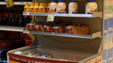 Kraft 'Huddle To Fight Hunger' Cooler Display