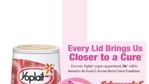 Schnucks/Yoplait 'Save Lids' Wobbler