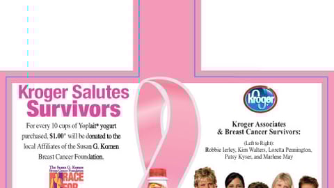 Kroger/Yoplait 'Save Lids' Wobbler