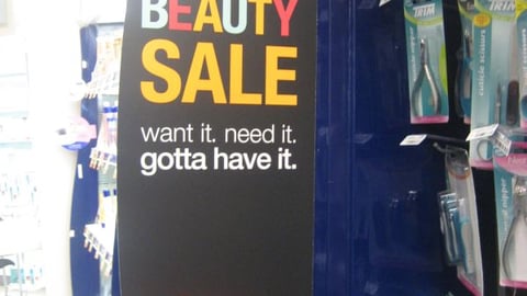 CVS Beauty Sale Aisle Violator