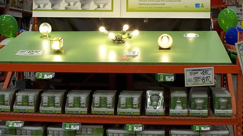 Home Depot 'Save Energy' Light Bulb Endcap