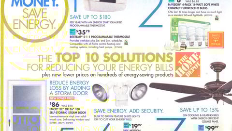 Home Depot 'Save Money. Save Energy' Feature