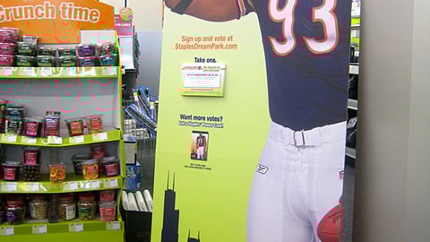 Staples 'Dream Park' Chicago Bears Sign