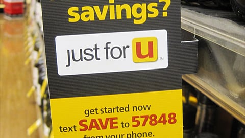 Dominick's 'Just For U' Shelf Talker