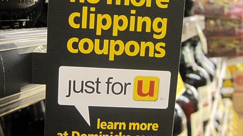 Dominick's 'Just For U' Shelf Talker