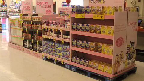 Dominick's 'Together for a Cure' Pallet Displays