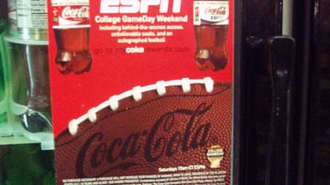 Coke Rewards Football Sweeps Cling 