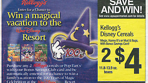 A&P Kellogg's/Disney Tie-In