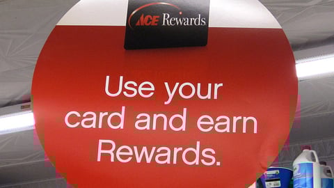 Ace Hardware 'Ace Rewards' Ceiling Sign