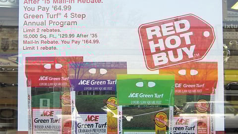 Ace Hardware Green Turf 'Red Hot Buy' Window Cling