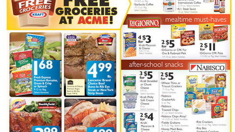 Acme 'Free Groceries' Circular Cover