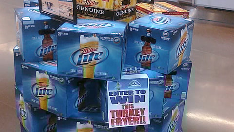 Miller Lite Case Stack