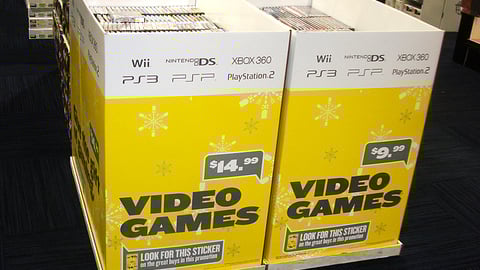 Best Buy Videogame Holiday Dump Bins