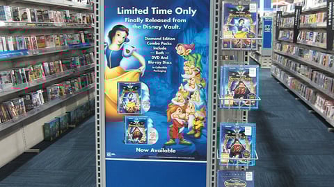 Disney Diamond Pack DVDs Endcap
