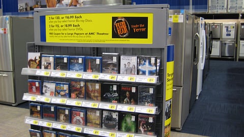 Best Buy "Taste the Terror" DVD Display