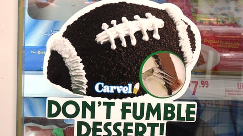 Carvel 'Don't Fumble Dessert' Cooler Cling