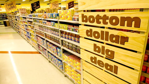 Bottom Dollar Juice Aisle