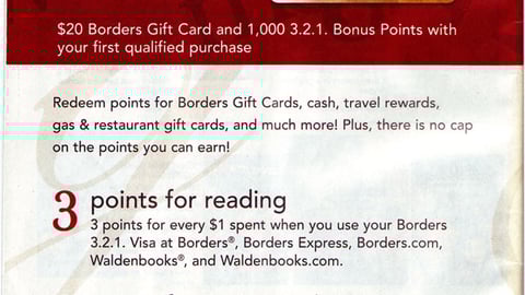 Borders/Visa Credit Card Buyer's Guide Feature