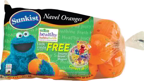 Sunkist Growers Sesame Workshop Packaging