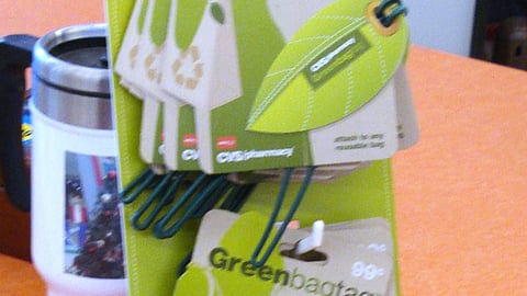 CVS/pharmacy GreenBagTag Counter Display