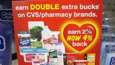 CVS 'Double Extra Bucks' Shelf Dangler