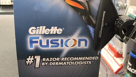 Gillette Fusion Shelf Talker