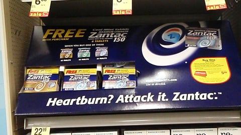 Zantac CVS ExtraCare Shelf Tray