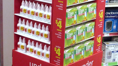 CVS/pharmacy Brand Allergy Relief Floorstand