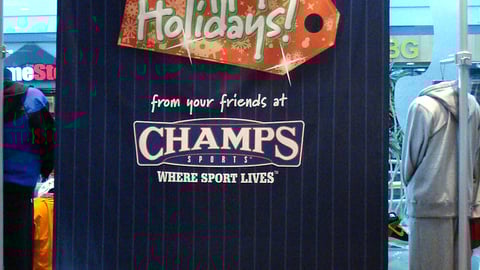 Champs Sports Holiday Banner 