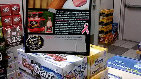 Mike's Hard Pink Lemonade Sign