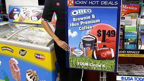 Circle K 'Kickin' Hot Deals' Standee