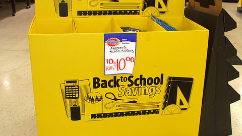 Cub Back to School Savings Pallet