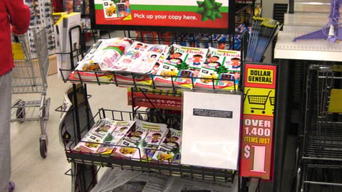 Dollar General Circular Rack Holiday Signs