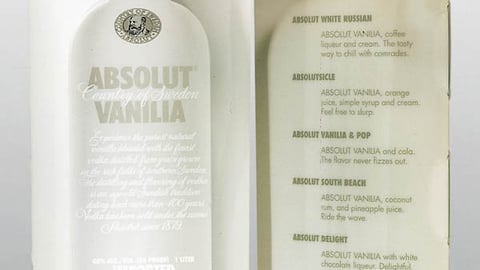 Absolut Extract Menu