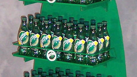 Perrier Liter Bottle Back Floorstand