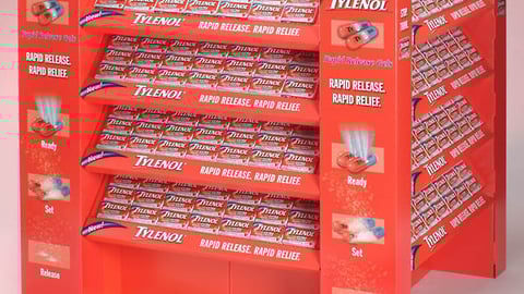 Tylenol Rapid Release Gels Pallet Display