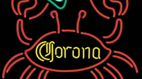 Corona Crab Neon Sign